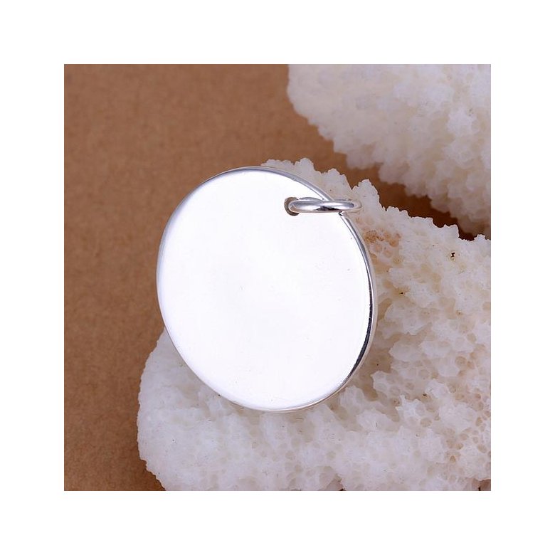 Wholesale Romantic Silver Round Pendants TGSPP064 0