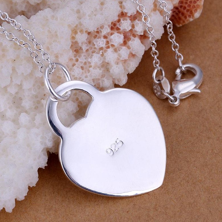 Wholesale Romantic Silver Heart Pendants TGSPP065 0