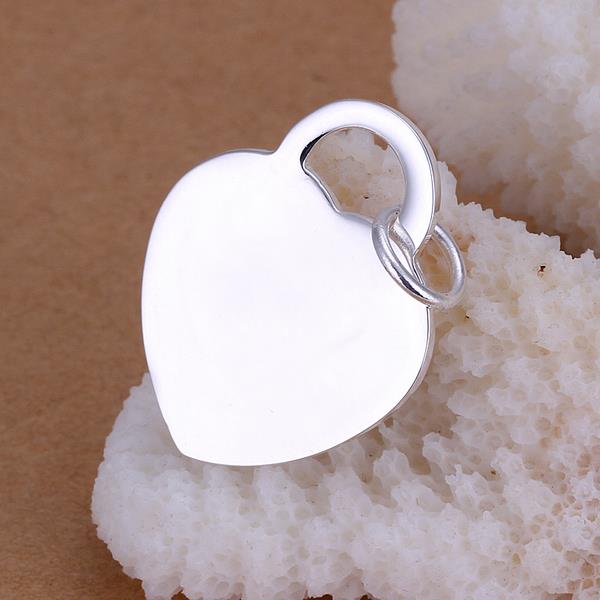 Wholesale Romantic Silver Heart Pendants TGSPP065 1
