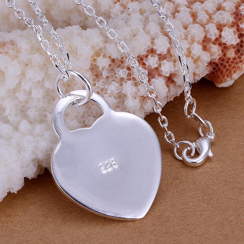 Wholesale Romantic Silver Heart Pendants TGSPP065 2