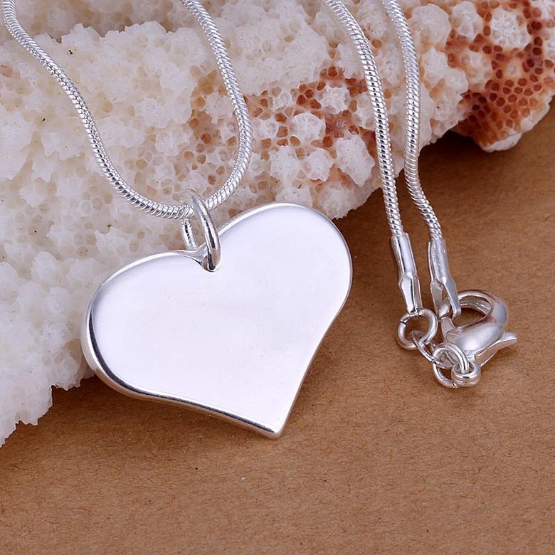 Wholesale Romantic Silver Heart Pendants TGSPP067 0