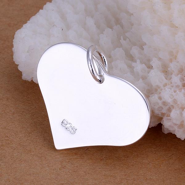 Wholesale Romantic Silver Heart Pendants TGSPP067 1