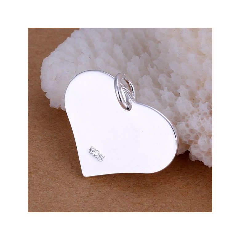 Wholesale Romantic Silver Heart Pendants TGSPP067 1