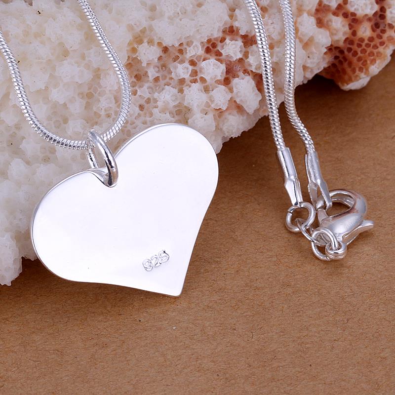 Wholesale Romantic Silver Heart Pendants TGSPP067 2