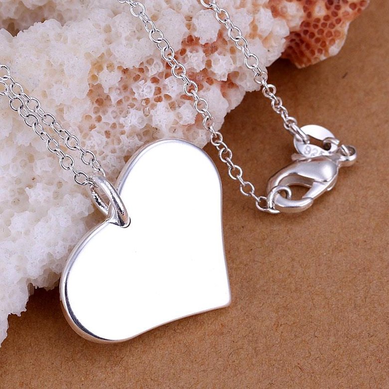 Wholesale Romantic Silver Heart Pendants TGSPP067 3