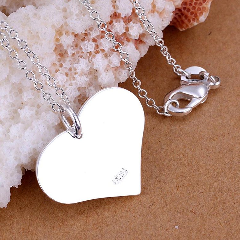 Wholesale Romantic Silver Heart Pendants TGSPP067 4