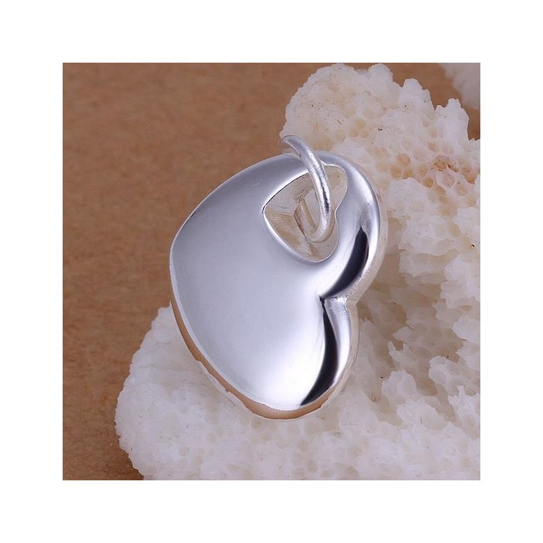 Wholesale Romantic Silver Heart Pendants TGSPP068 0