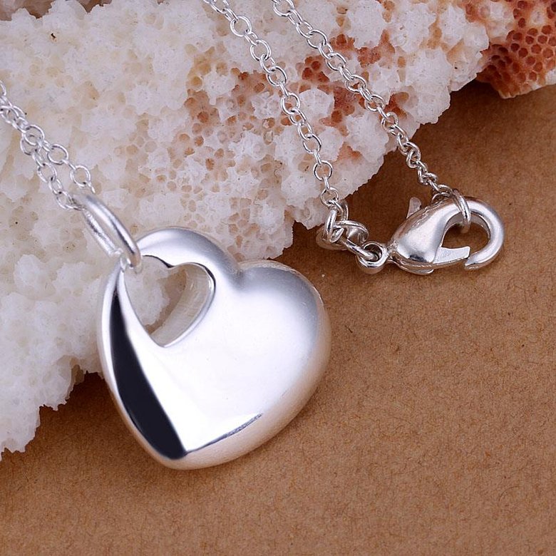 Wholesale Romantic Silver Heart Pendants TGSPP068 2