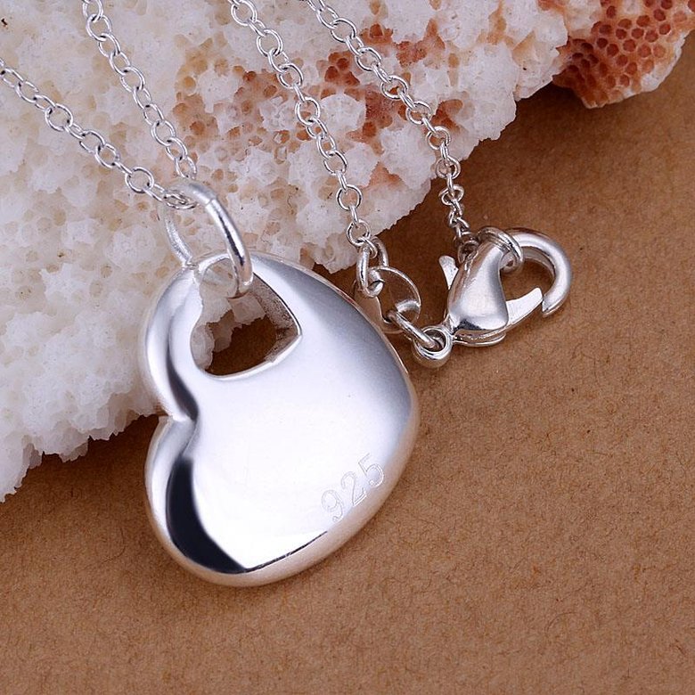 Wholesale Romantic Silver Heart Pendants TGSPP068 3