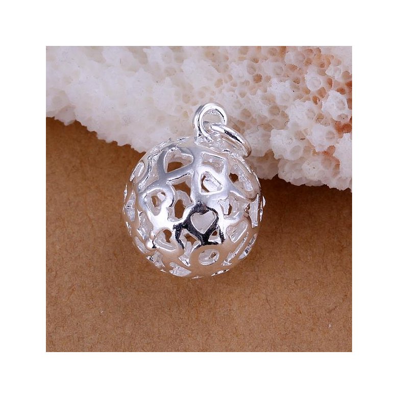 Wholesale Romantic Silver Ball Pendants TGSPP072 0