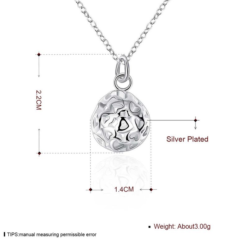 Wholesale Romantic Silver Ball Pendants TGSPP072 1