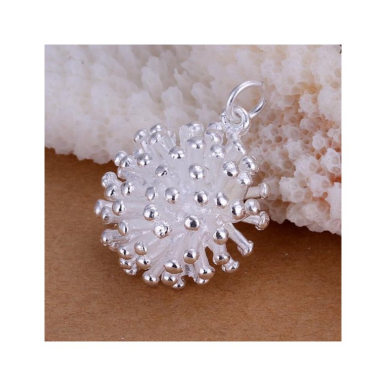 Wholesale Romantic Silver Plant Pendants TGSPP073 0