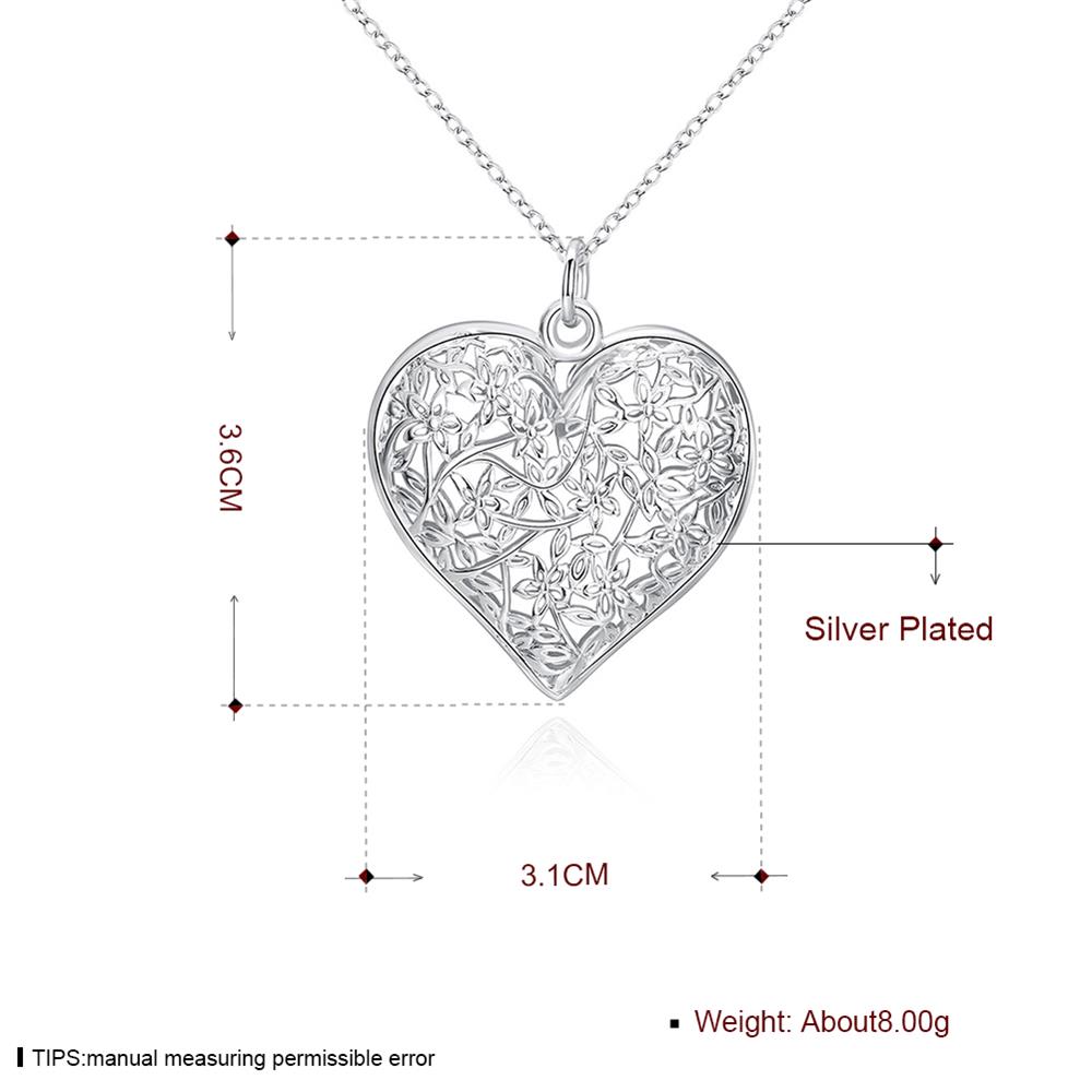 Wholesale Trendy Silver Heart Pendants TGSPP077 1