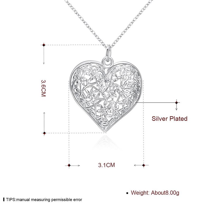 Wholesale Trendy Silver Heart Pendants TGSPP077 1
