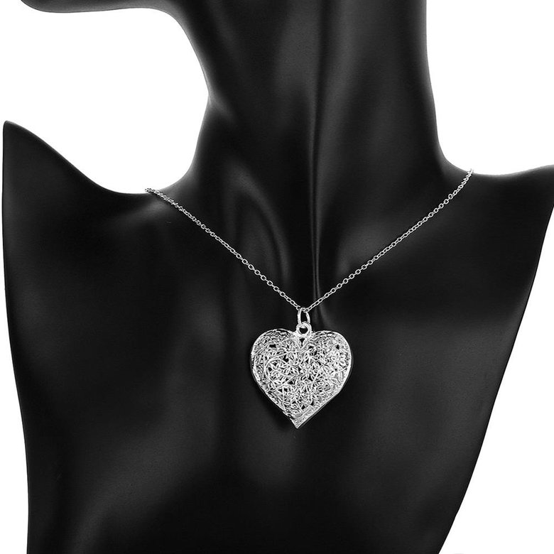 Wholesale Trendy Silver Heart Pendants TGSPP077 3