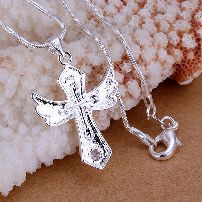 Wholesale Trendy Silver Cross CZ Pendants TGSPP080 1