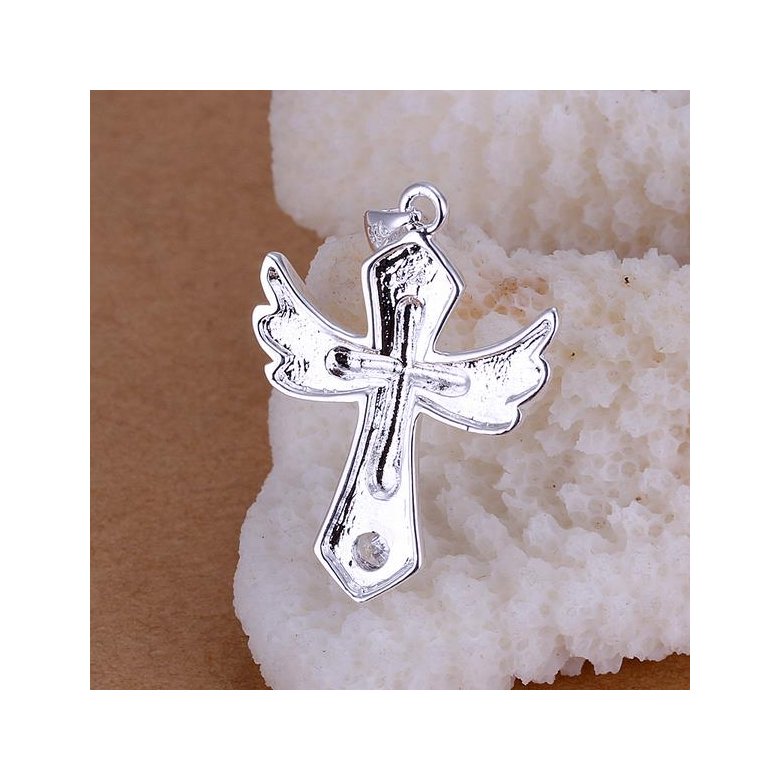 Wholesale Trendy Silver Cross CZ Pendants TGSPP080 3