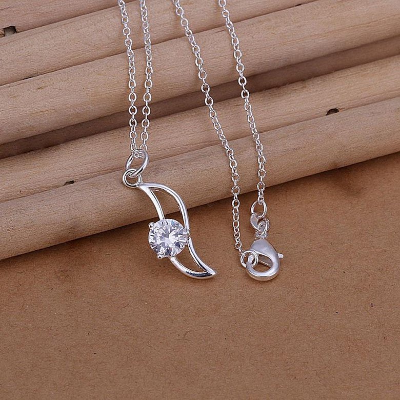 Wholesale Trendy Silver Round Rhinestone Pendants TGSPP083 1