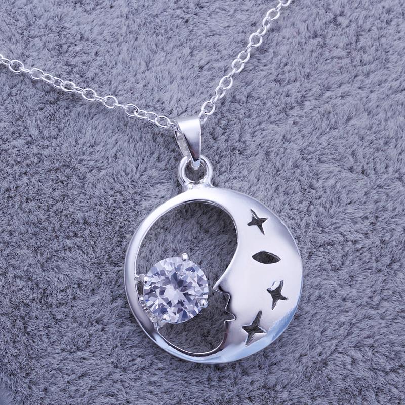 Wholesale Romantic Silver Star CZ Pendants TGSPP091 5