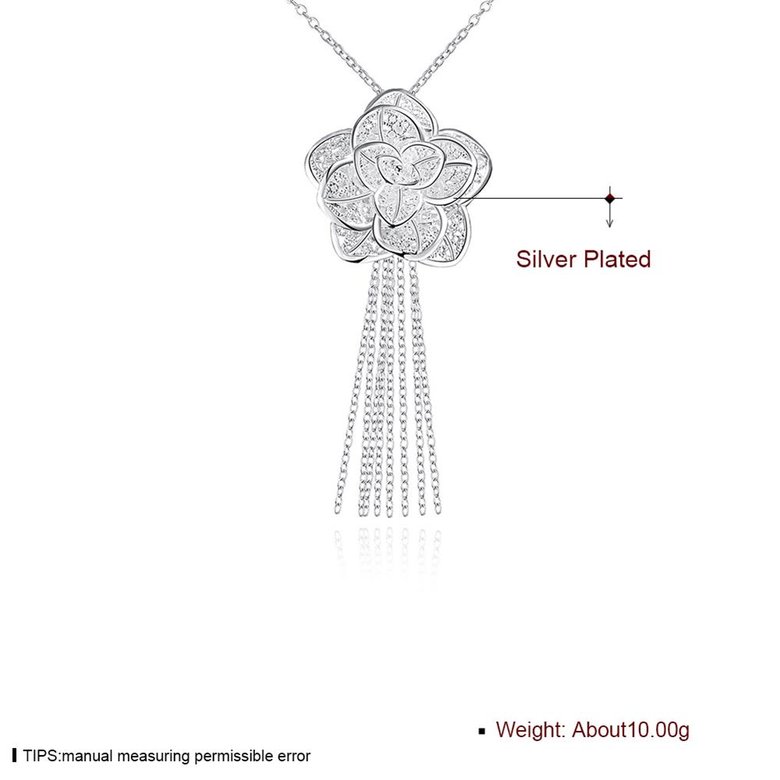 Wholesale Romantic Silver Plant Pendants TGSPP093 1