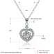 Wholesale Romantic 925 Sterling Silver Heart White CZ Necklace TGSSN115 0 small