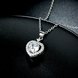 Wholesale Romantic 925 Sterling Silver Heart White CZ Necklace TGSSN115 2 small