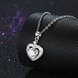 Wholesale Romantic 925 Sterling Silver Heart White CZ Necklace TGSSN115 3 small