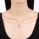 Wholesale Romantic 925 Sterling Silver Heart White CZ Necklace TGSSN115 4 small