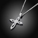 Wholesale Romantic 925 Sterling Silver Cross White CZ Necklace TGSSN125 1 small