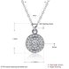 Wholesale Romantic 925 Sterling Silver Round White CZ Necklace TGSSN131 0 small