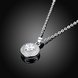 Wholesale Romantic 925 Sterling Silver Round White CZ Necklace TGSSN131 1 small