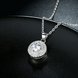Wholesale Romantic 925 Sterling Silver Round White CZ Necklace TGSSN131 2 small