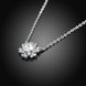 Wholesale Romantic 925 Sterling Silver Snowflake White CZ Necklace TGSSN133 1 small