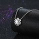 Wholesale Romantic 925 Sterling Silver Snowflake White CZ Necklace TGSSN133 3 small