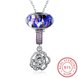 Wholesale 925 Silver Rose CZ Necklace TGSSN092 4 small