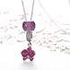 Wholesale Fashion 925 Sterling Silver Flower CZ Necklace TGSSN095 1 small