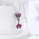 Wholesale Fashion 925 Sterling Silver Flower CZ Necklace TGSSN095 2 small