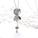 Wholesale Trendy 925 Sterling Silver Key CZ NecklaceLady TGSSN102 1 small