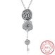 Wholesale Trendy 925 Sterling Silver Key CZ NecklaceLady TGSSN102 4 small