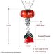 Wholesale Wholessale Romantic 925 Sterling Silver Red Bell Necklace TGSSN104 0 small