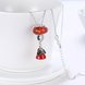 Wholesale Wholessale Romantic 925 Sterling Silver Red Bell Necklace TGSSN104 2 small