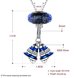 Wholesale 925 Silver Bule Bell CZ Necklace TGSSN106 0 small