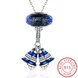 Wholesale 925 Silver Bule Bell CZ Necklace TGSSN106 4 small