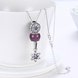 Wholesale Fashion 925 Sterling Silver Snow CZ Necklace TGSSN108 2 small