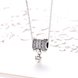 Wholesale Romantic 925 Sterling Silver Bowknot Heart CZ Necklace TGSSN126 1 small