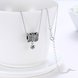 Wholesale Romantic 925 Sterling Silver Bowknot Heart CZ Necklace TGSSN126 2 small