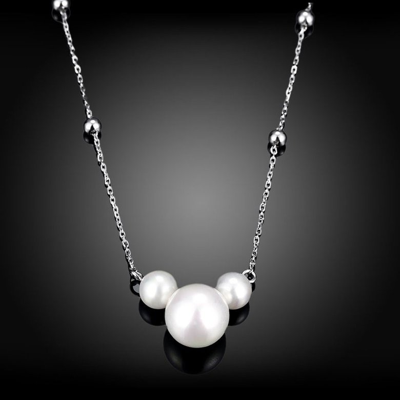Wholesale Fashion 925 Sterling Silver Pearl Necklace TGSSN140 1