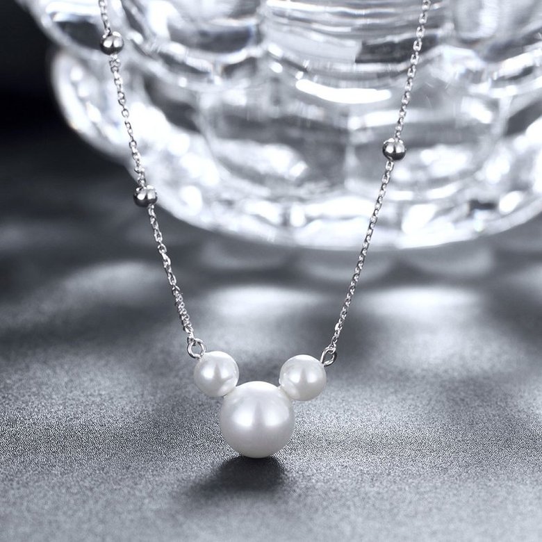 Wholesale Fashion 925 Sterling Silver Pearl Necklace TGSSN140 3
