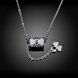 Wholesale Fashion 925 Sterling Silver Clover CZ Necklace TGSSN150 1 small