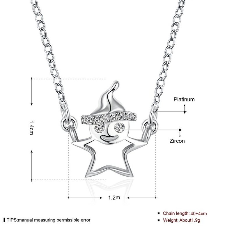 Wholesale Fashion 925 Sterling Silver Snow Man CZ Necklace TGSSN156 0